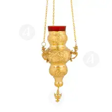 Hanging Vigil Lamp Gold Plated (409e-HC) - Ecclesiastical Utensils στο Athonian.gr
