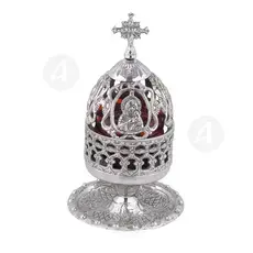 Home Table Vigil Lamp Nickel Plated (9580n) - Ecclesiastical Utensils στο Athonian.gr