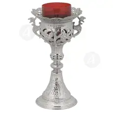 Home Table Vigil Lamp Nickel Plated (9906n) - Ecclesiastical Utensils στο Athonian.gr