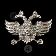 Silver Lapel Pin Double-headed Eagle (DH01S) - Jewelry στο Athonian.gr