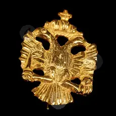 Gold Plated Lapel Pin Double-headed Eagle (DH02G) - Jewelry στο Athonian.gr