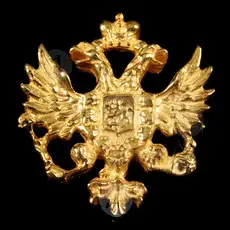 Gold Plated Lapel Pin Double-headed Eagle (DH03G) - Jewelry στο Athonian.gr