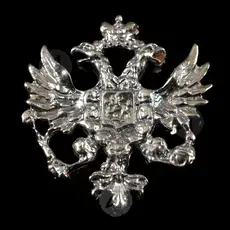 Silver Lapel Pin Double-headed Eagle (DH03S) - Jewelry στο Athonian.gr