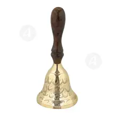 Bronze Bell with Wooden Handle (1534_w) - Ecclesiastical Utensils στο Athonian.gr