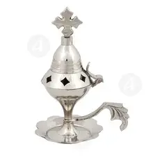 Home Thurible Nickel Plated (139N) - Ecclesiastical Utensils στο Athonian.gr