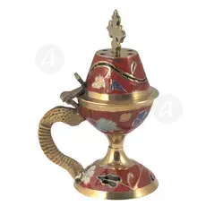 Home Enamel Thurible in Red Color (8599c.red) - Ecclesiastical Utensils στο Athonian.gr