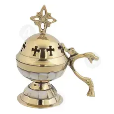 Home Thurible Bronze with Mother of Pearl (9320MOP) - Ecclesiastical Utensils στο Athonian.gr