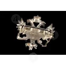 Silver Lapel Pin Double-headed Eagle (DH03S) - Jewelry στο Athonian.gr