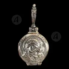 Silver Screwed Pendant Necklace Virgin Mary (153) - Jewelry στο Athonian.gr