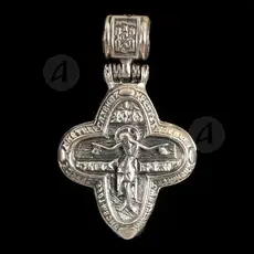 Silver Screwed Cross Necklace 155 - Jewelry στο Athonian.gr
