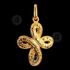 Gold Plated Silver Cross Necklace (T4G) - Jewelry στο Athonian.gr