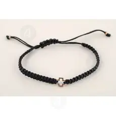 Macrame Bracelet with Cross (010401) - Jewelry στο Athonian.gr