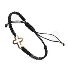 Macrame Bracelet with Cross (010410) - Jewelry στο Athonian.gr