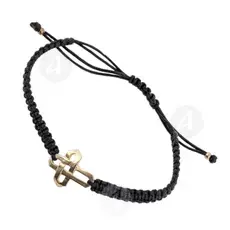 Macrame Bracelet with Cross (010411) - Jewelry στο Athonian.gr