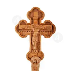 Wood Carved Blessing Cross (BLE-1707) - Handiwork στο Athonian.gr