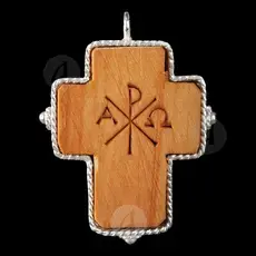Ξύλινος Σταυρός Λαιμού ΙC XC NIKA (PAP-UK.5) - Εργόχειρα στο Athonian.gr