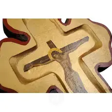 Wooden Wall Cross with the Crucifix (A.1712) - Handiwork στο Athonian.gr
