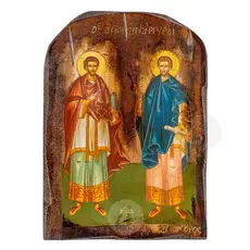 Saints Cosmas & Damian the Unmercenaries - Orthodox Icons στο Athonian.gr
