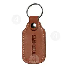 Brown Leather Keyring - Virgin Mary Athonitissa - Handiwork στο Athonian.gr