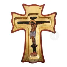 Wooden Wall Cross with the Crucifix (1712) - Handiwork στο Athonian.gr