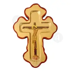 Wooden Wall Cross with the Crucifix (A.1712) - Handiwork στο Athonian.gr