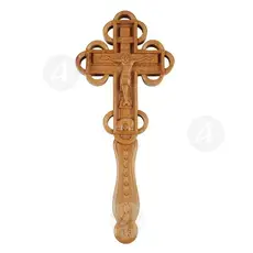 Wood Carved Blessing Cross (BLE-200) - Handiwork στο Athonian.gr