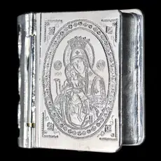 Silver Reliquary Virgin Mary Axion Esti (AXI) - Ecclesiastical Utensils στο Athonian.gr
