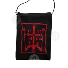 Athonian Black Wallet with Zipper (1712-ICNK) - Handiwork στο Athonian.gr