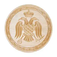 Wooden Stamp for Holy Bread Prosphora Byzantine Eagle 16cm - Handiwork στο Athonian.gr