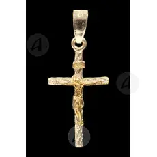 Silver Cross Necklace with Crucified Jesus Christ (38B) - Jewelry στο Athonian.gr