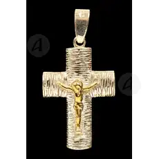 Silver Cross Necklace 925° with Jesus Christ (5B) - Jewelry στο Athonian.gr