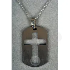 Steel Pendant with Chain and Cross (TL02) - Jewelry στο Athonian.gr