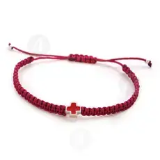 Macrame Bracelet with Cross (010405) - Jewelry στο Athonian.gr