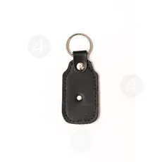 Black Leather Keyring with Christogram - Handiwork στο Athonian.gr