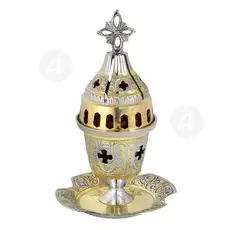 Home Table Vigil Lamp Two-Coloured (8652GN) - Ecclesiastical Utensils στο Athonian.gr