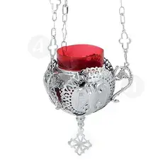 Hanging Vigil Lamp Nickel Plated (9894N) - Ecclesiastical Utensils στο Athonian.gr