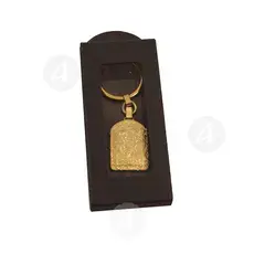 Gold Plated Keyring - Virgin Mary Axion Esti - Handiwork στο Athonian.gr