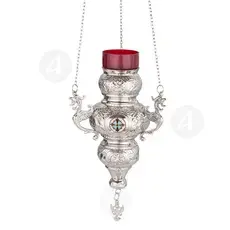 Hanging Vigil Lamp Nickel Plated (189N.24) - Ecclesiastical Utensils στο Athonian.gr
