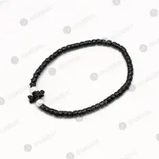 Black Waxy Prayer Ropes with Bead (WAX-BLA) - Prayer Ropes στο Athonian.gr