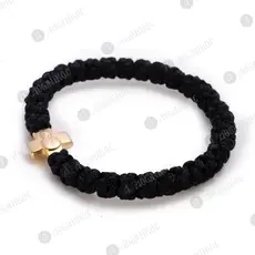 Black Prayer Rope 33 Knots with Cross (33003MA) - Prayer Ropes στο Athonian.gr