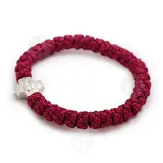 Coloured Prayer Ropes 33 Knots with Silver Cross (33001MA) - Prayer ropes στο Athonian.gr