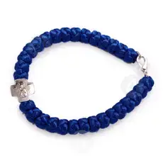 Coloured Prayer Ropes 33 Knots with Silver Cross & Clasp (33K101MA) - Prayer ropes στο Athonian.gr