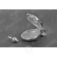 Silver Round Pendant Virgin Mary Portaitissa (1B) - Jewelry στο Athonian.gr