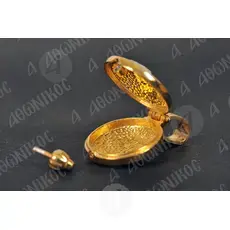 Gold Plated Round Pendant Virgin Mary Hodegetria (2G) - Jewelry στο Athonian.gr