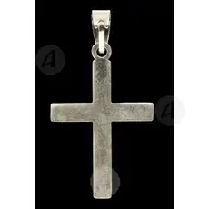 Silver Cross Necklace with Crucified Jesus Christ (30A) - Jewelry στο Athonian.gr