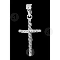 Silver Cross Necklace with Crucified Jesus Christ (38) - Jewelry στο Athonian.gr