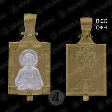 Gold Plated Pendant Saint Panteleimon (3G) - Jewelry στο Athonian.gr