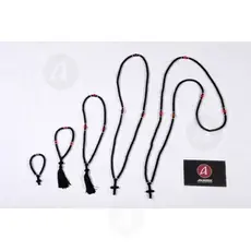 Μαύρο Μεταξωτό Κομποσχοίνι 300άρι με Χάντρες (300MA) - Κομβοσχοίνια στο Athonian.gr