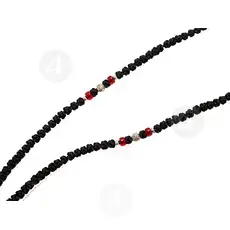 Μαύρο Μεταξωτό Κομποσχοίνι 100άρι Λεπτόκομπο (100MA-3) - Κομβοσχοίνια στο Athonian.gr