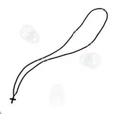 Μαύρο Μεταξωτό Κομποσχοίνι 300άρι με Χάντρες (300MA) - Κομβοσχοίνια στο Athonian.gr